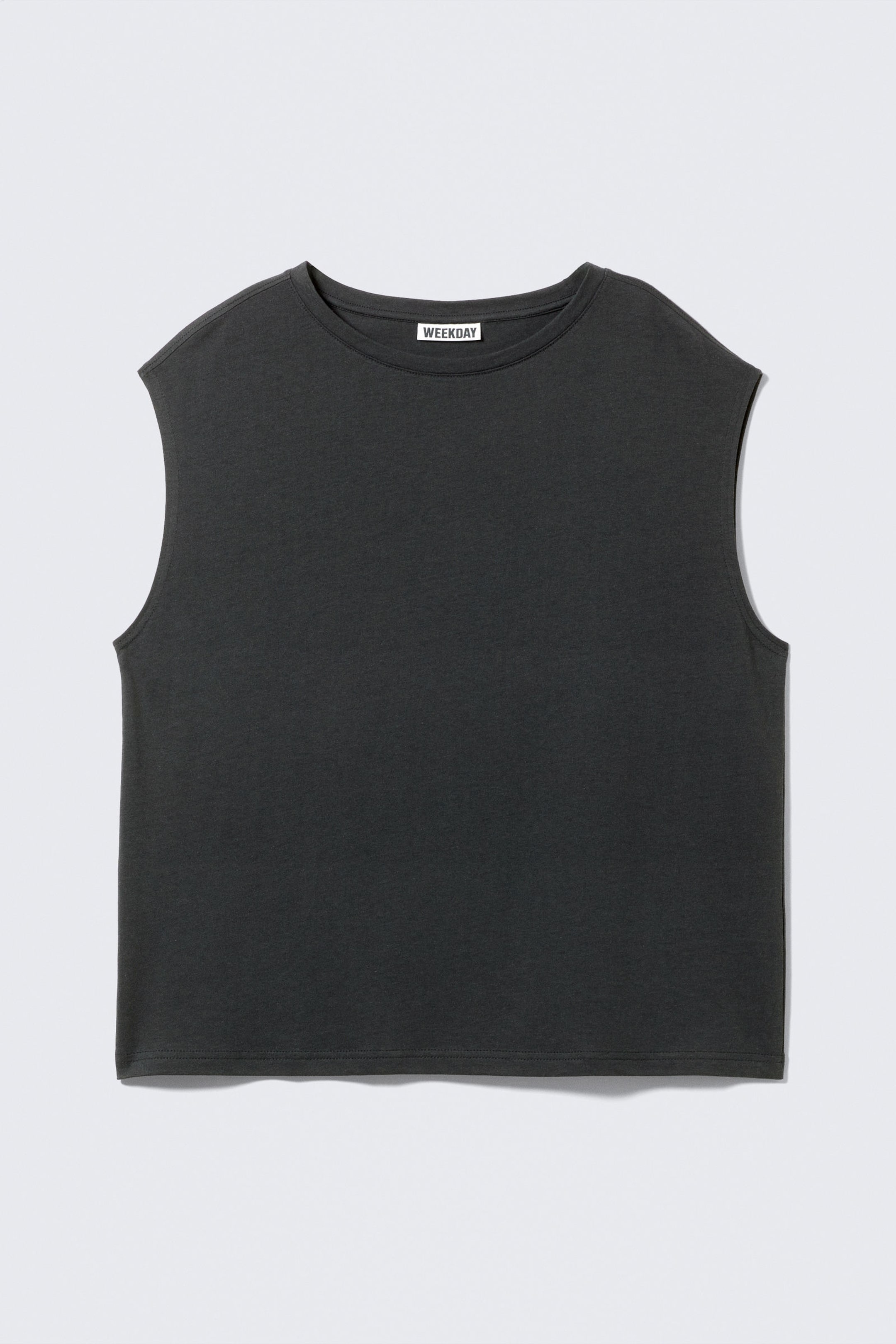 #3A3A3D - Oversized Sleeveless Tank Top - 1