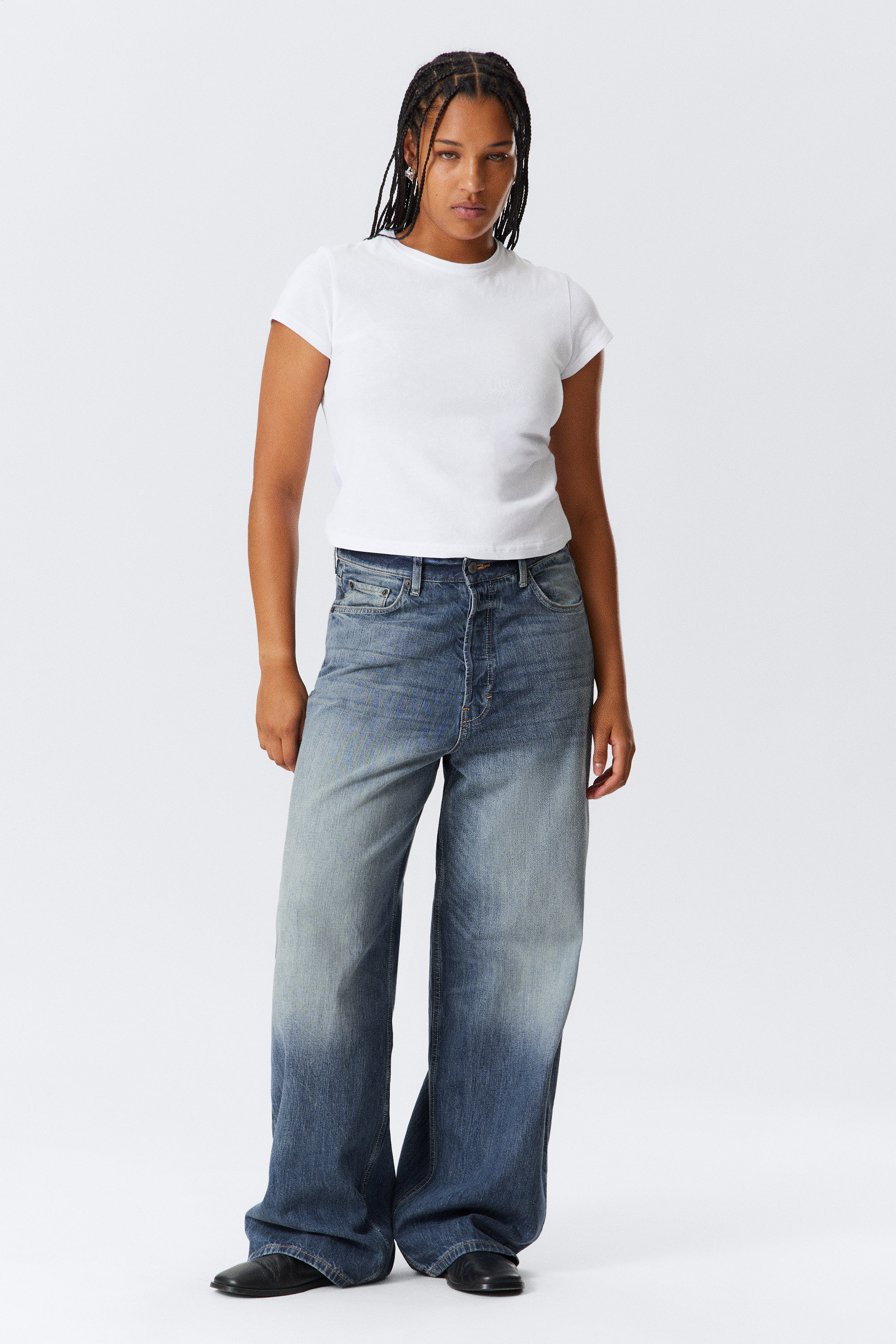 Board Blue - Medium Blue - Astro Loose Baggy Leg Jeans - 2