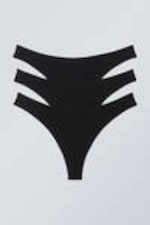 Black - 3-pack Jade Cotton Thong - 0