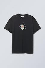 Noir ordi tribal - T-shirt oversize à imprimé graphique - 0