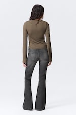 Dark Mole - Annie Long-Sleeved Boat-Neck Top - 2