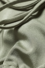 Light Green Shimmer - Strappy Triangle Bikini Top - 2