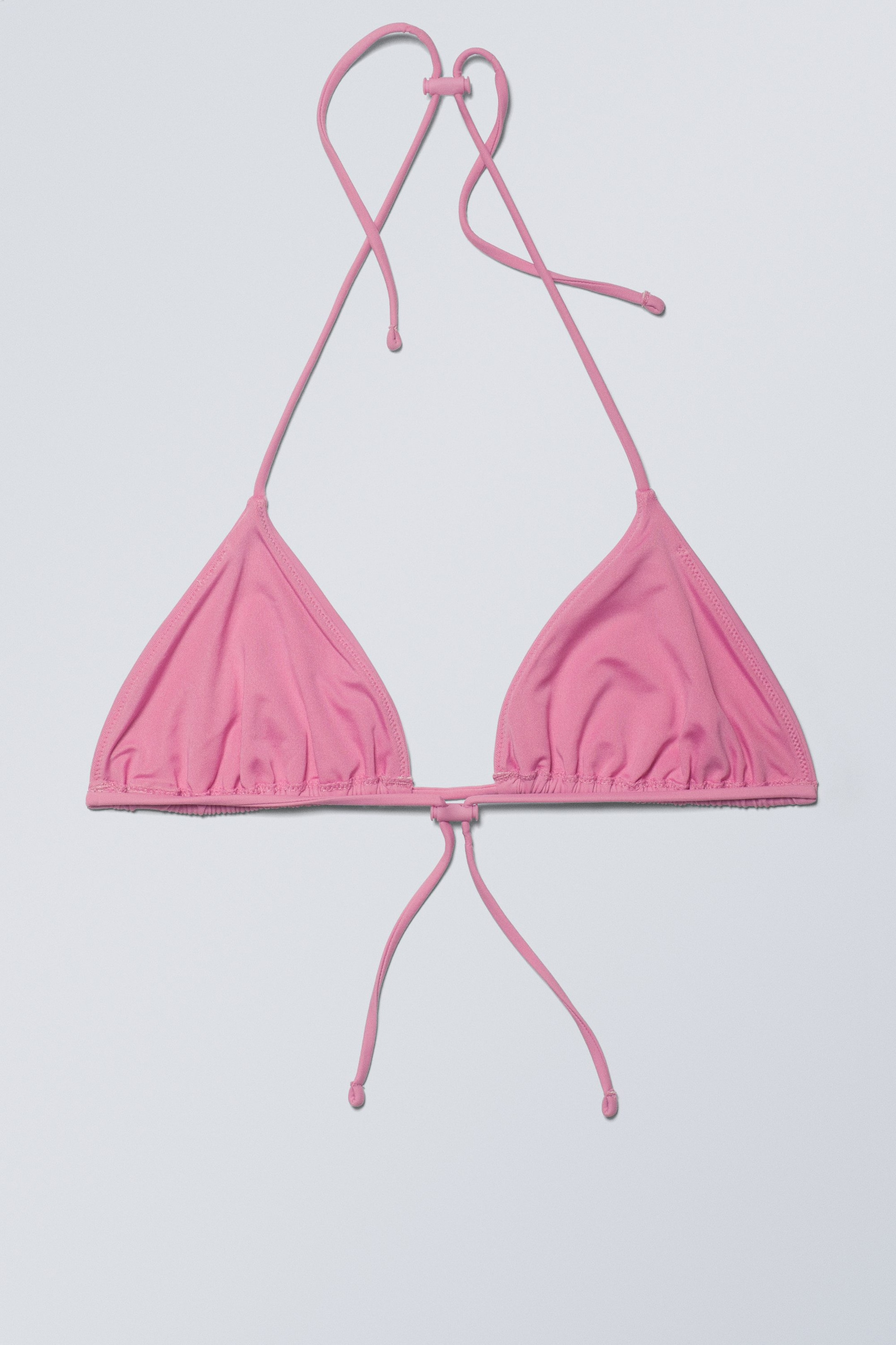 Rosa - Neckholder-Bikinioberteil mit Kordelzug - 1