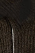 Dunkelbraun - Strickjacke mit Reißverschluss Bea - 1