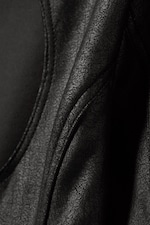 Noir - Robe courte en cuir synthétique enduit Valia - 2