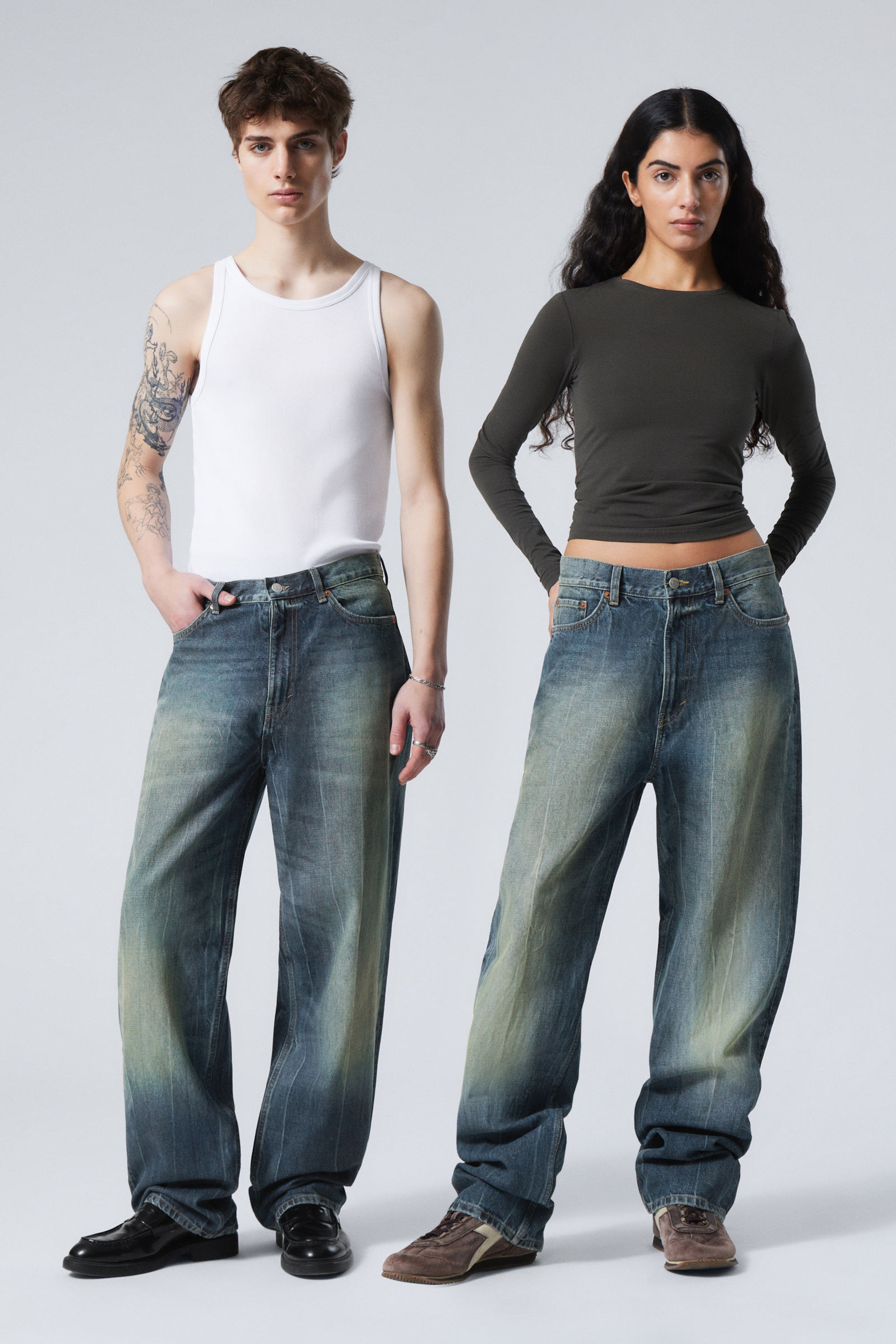 #79829D - Galaxy Loose Straight Leg Jeans - 1
