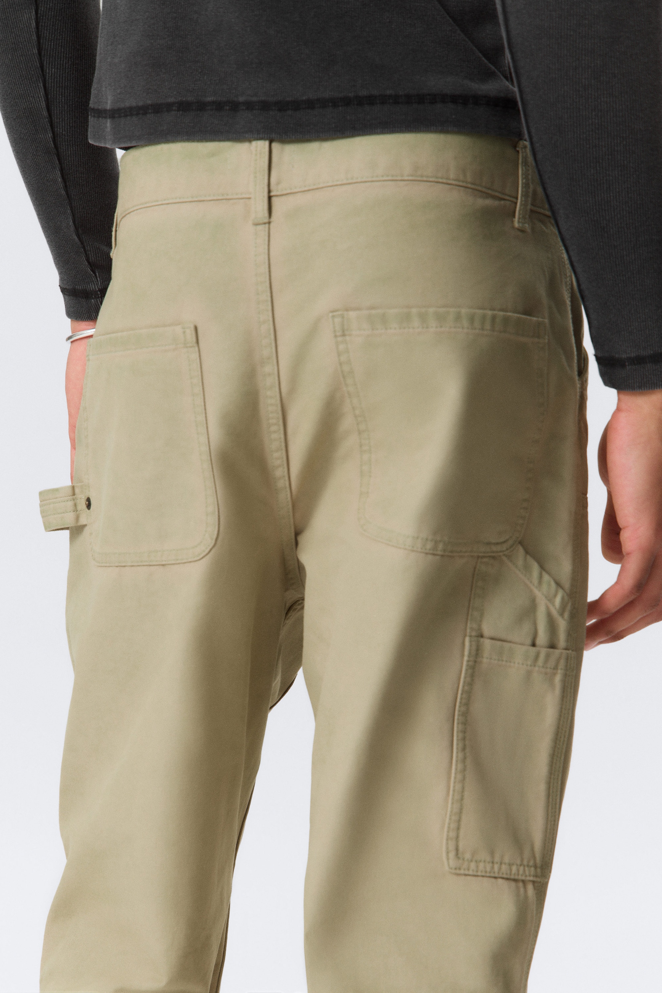 Washed Beige - GIA F FLARED WORKWEAR TROUSERS - 4