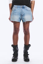 Kimberley Blue - Hellblau - Gravity Short Mid Waist Loose Denim Shorts - 1