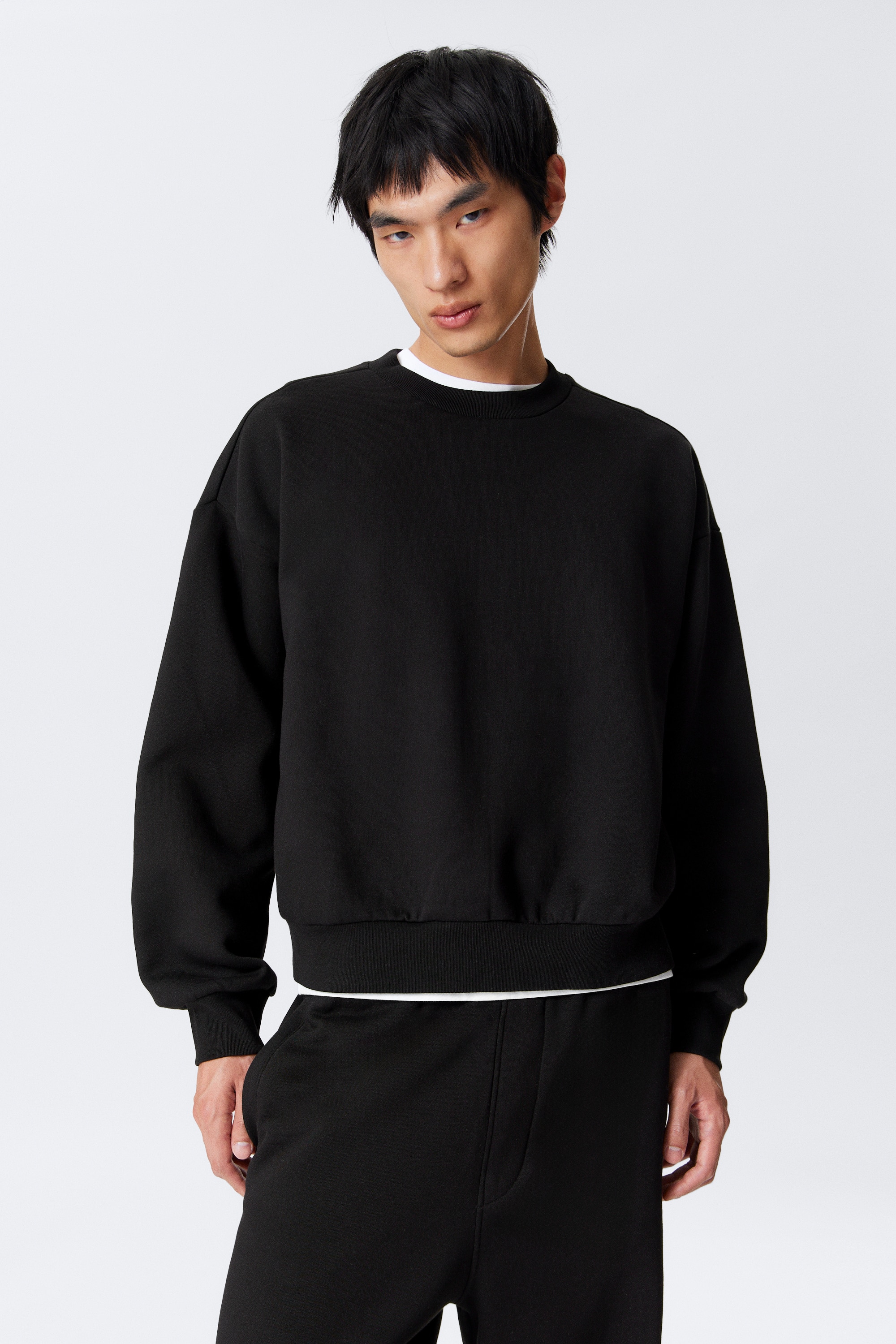 Bluza Loose Fit - Czarny/Sprany Ciemnobrązowy/Ciemnogranatowy