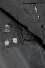 Dark Grey Melange - Low Waist Mini Suiting Shorts - 5