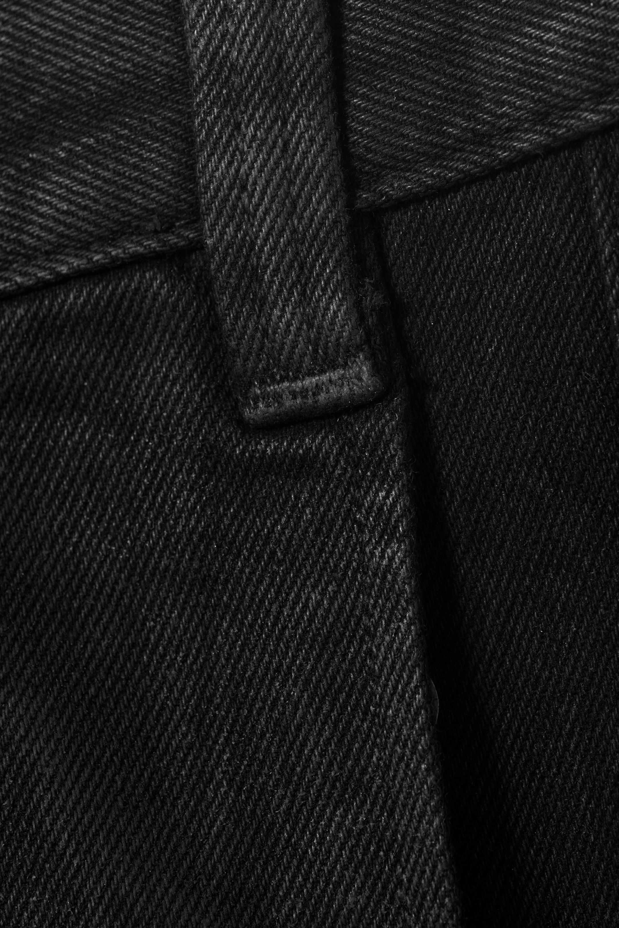 Black Coating - Black - Astro Loose Utility Baggy Leg Unisex Jeans - 12