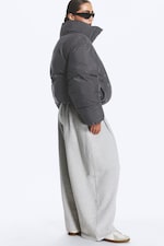Dark Grey - Clean puffer jacket - 3