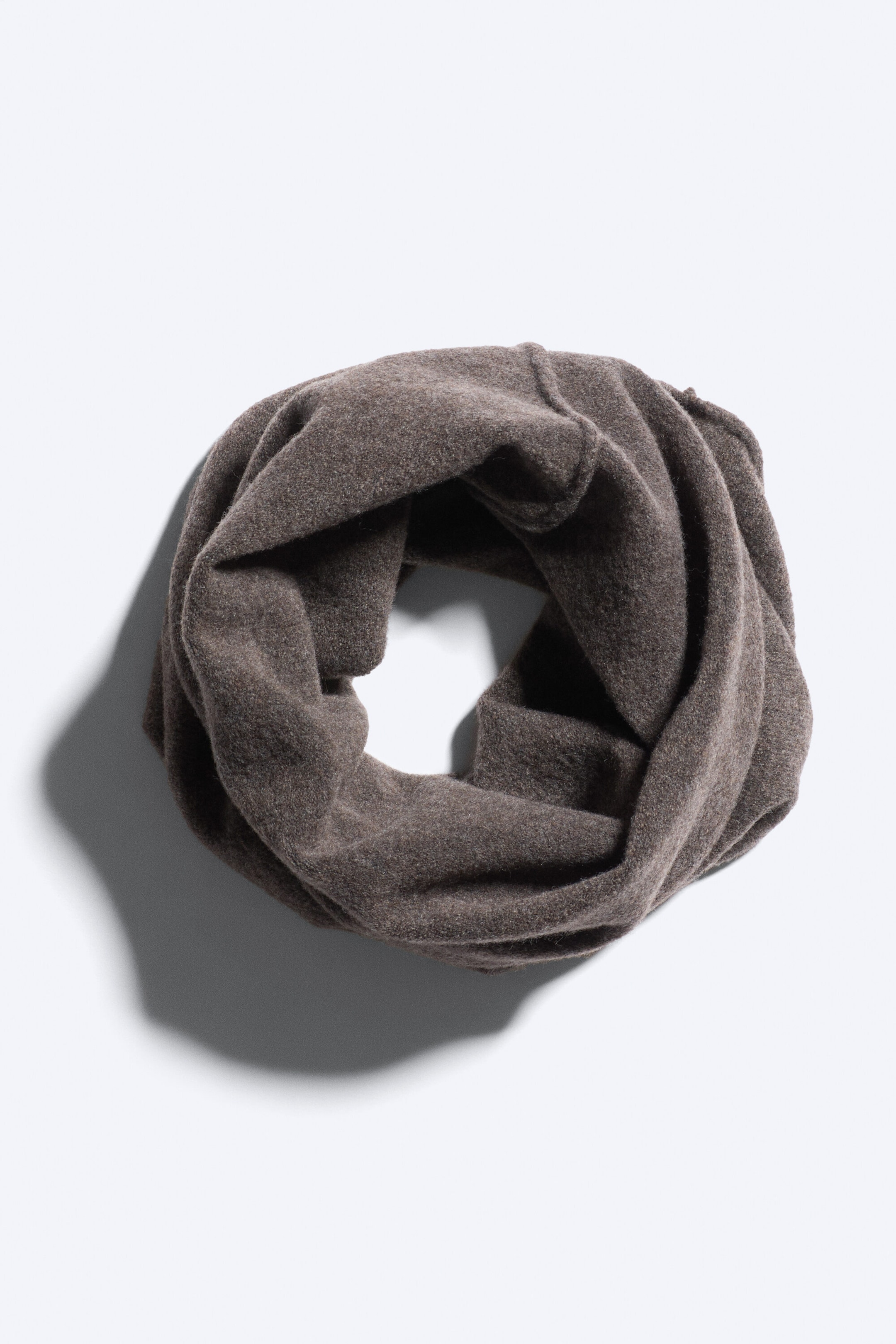 Dark Brown - Knitted Tube Neck Warmer - 3