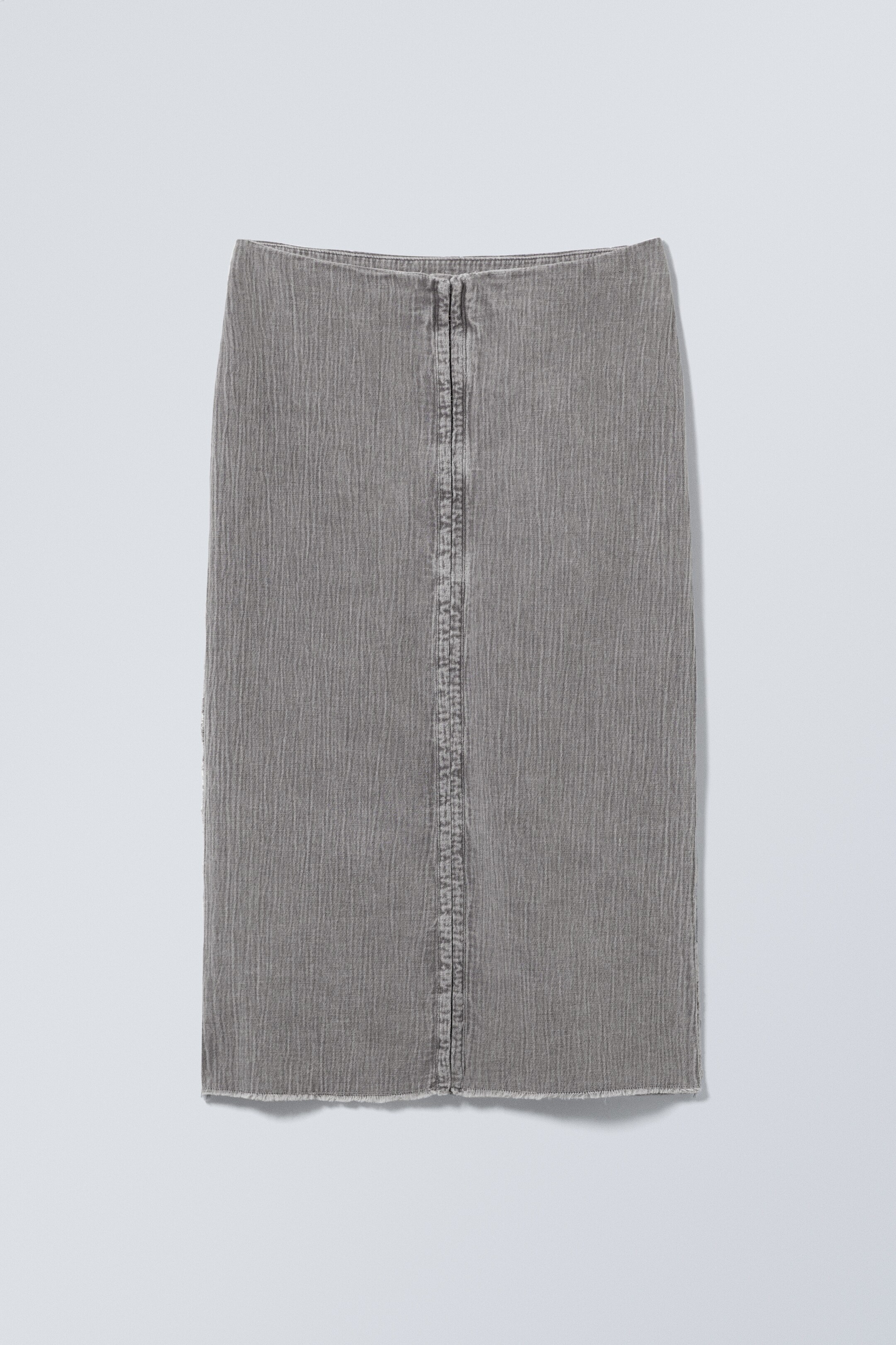 Agrandir l'image: Jupe crayon ajustée longueur midi - Gris délavé - FEMME | H&M FR 1