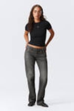 Mine Grey - Medium Grey - Arrow Low Rise Regular Straight Leg Jeans - 0