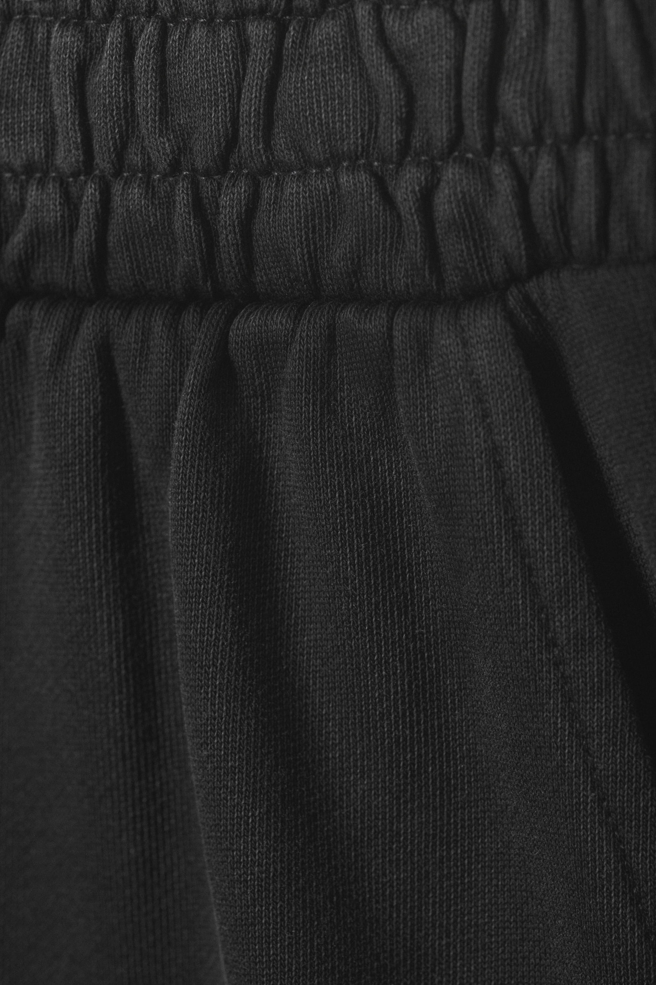 Washed Dark Grey - Loose Straight Terry Sweatpants - 2