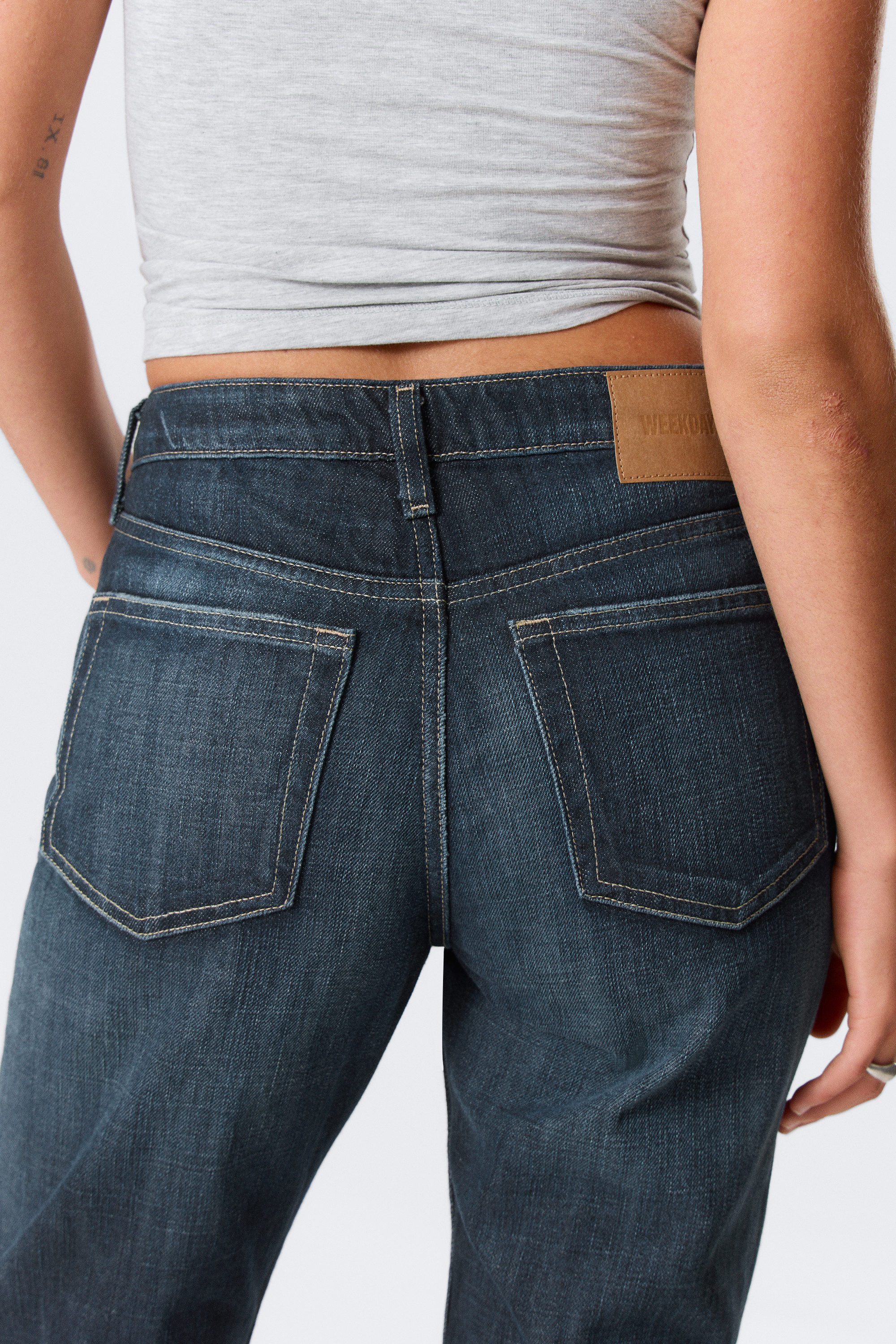 Bleu profond - Bleu foncé - Jean droit taille mi-haute standard Laika - 6