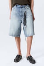 Tide Blue - Astro Denim Loose Baggy Shorts - 1
