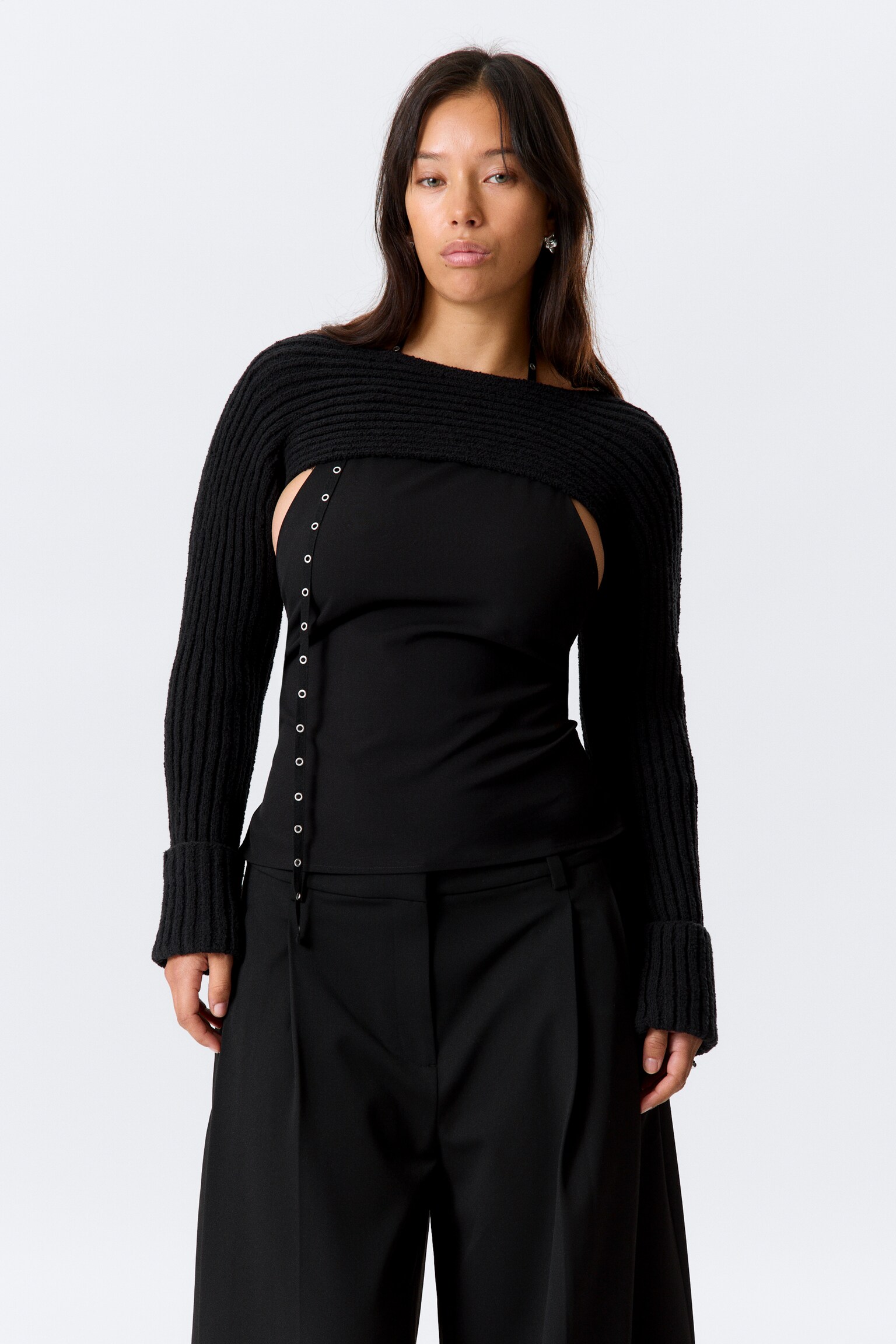 Bolero de punto - Negro - 1