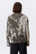 Dunkelgrau - Drachen-Print - Kastiges Langarmshirt mit Grafikprint - 3