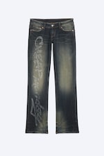 Calcite Blue - Dunkelblau - RIOT LOW WAIST RHINESTONE BOOTCUT JEANS - 5