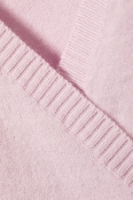 Light Pink - V-Neck Wrap Knit Cardigan - 1