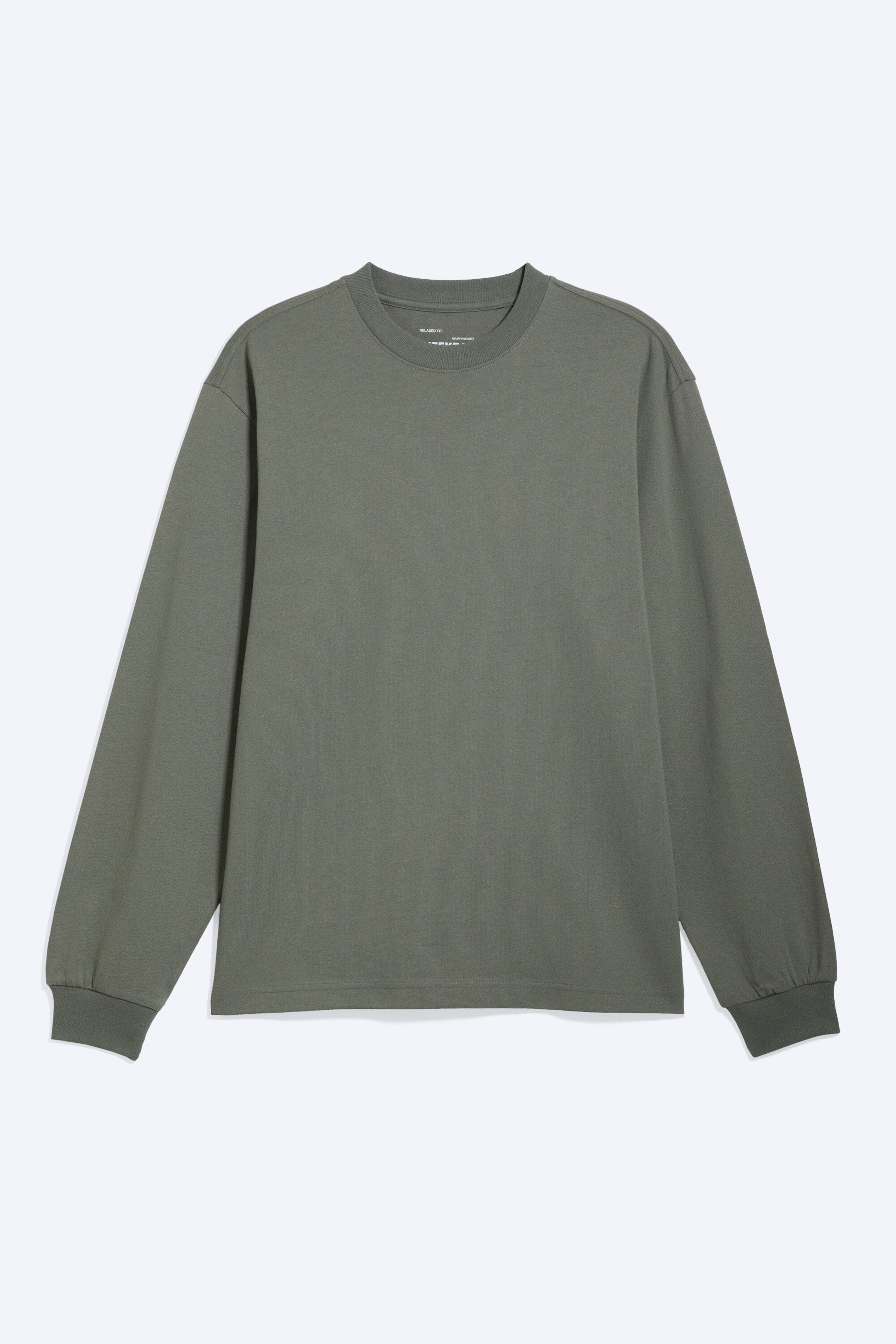 Staubiges Khakigrün - Longsleeve mit lockerer Passform - 4
