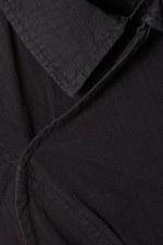 Schwarz - Asymmetrisches Ripstop-Top mit Flügelärmeln - 1