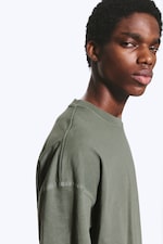 Light Dusty Khaki Green - Oversized Boxy T-Shirt - 1