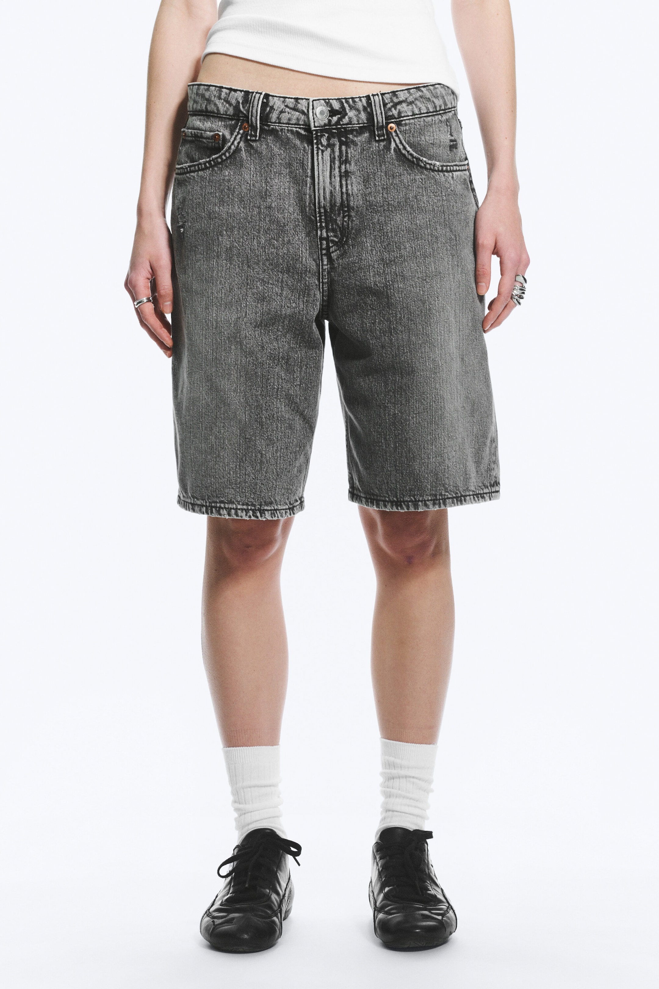 Grey Fade - Gris - Short en jean Monterey Low Rise - 2