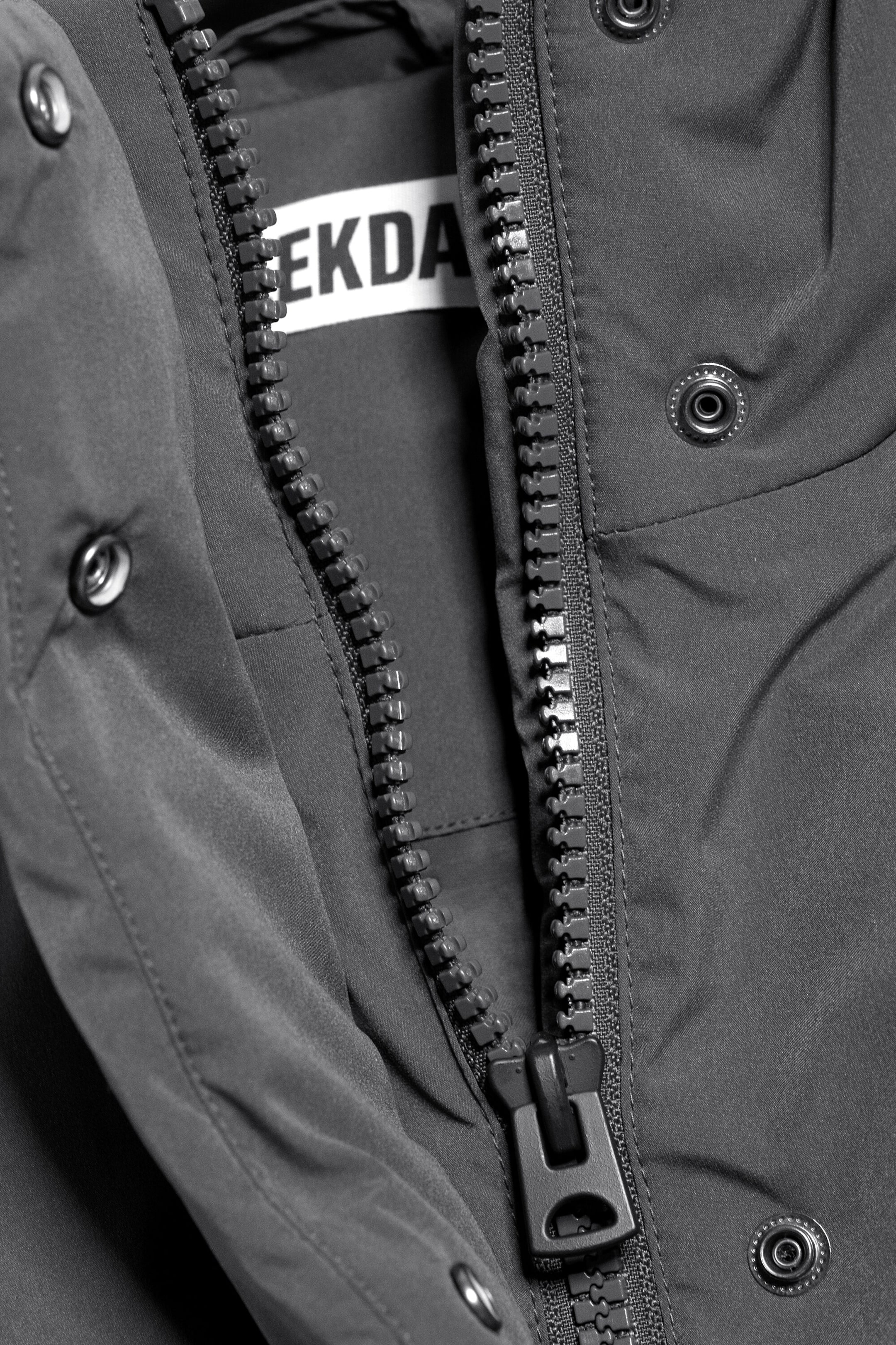 Dark Grey - Waisted puffer jacket - 6