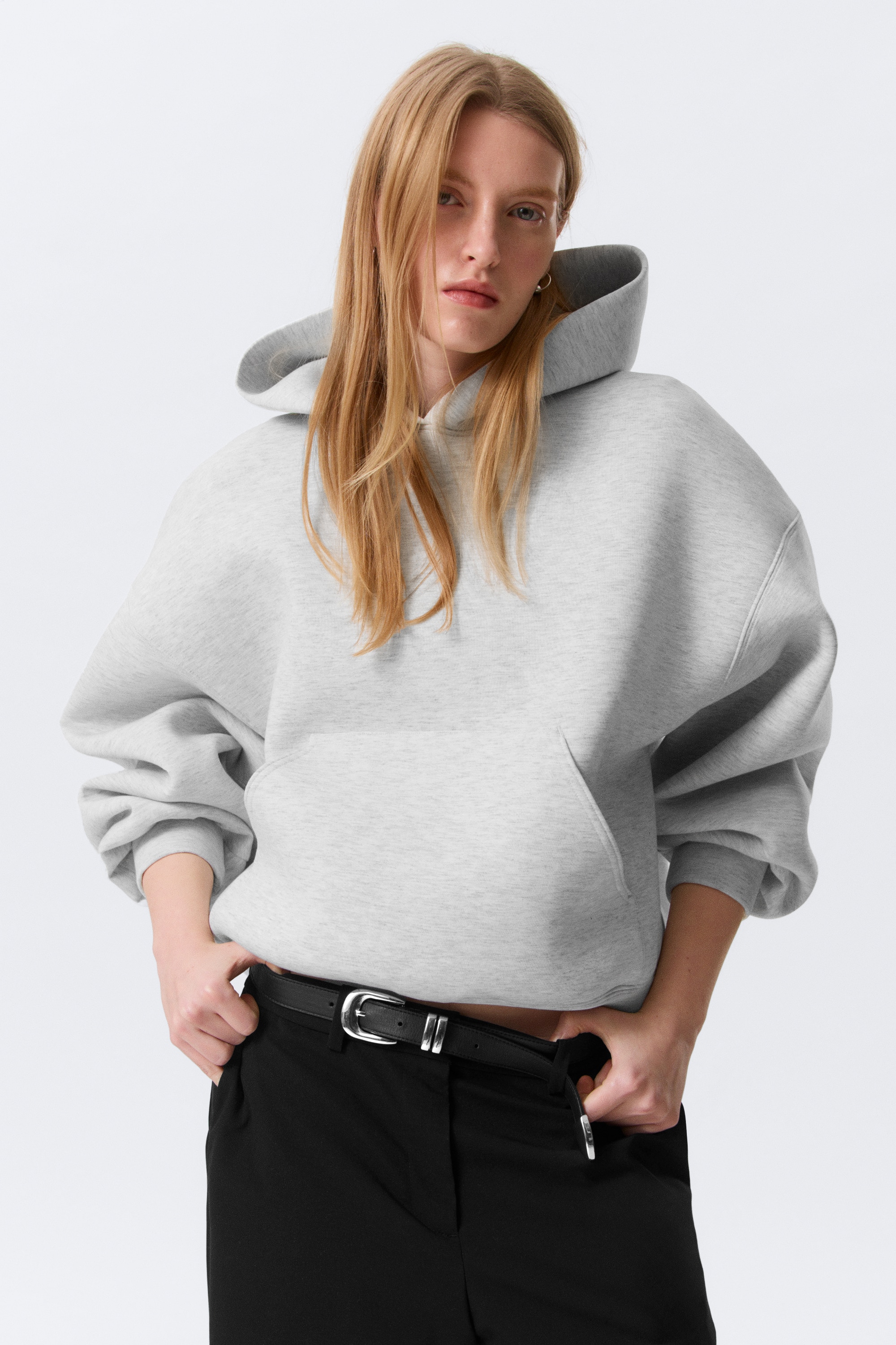 Oversized Scuba Hoodie - Сив меланж/Light Grey/Black/Black/Тъмносив меланж/Тъмно каки зелено