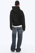 Black - Oversized Scuba Zip-Hoodie - 2