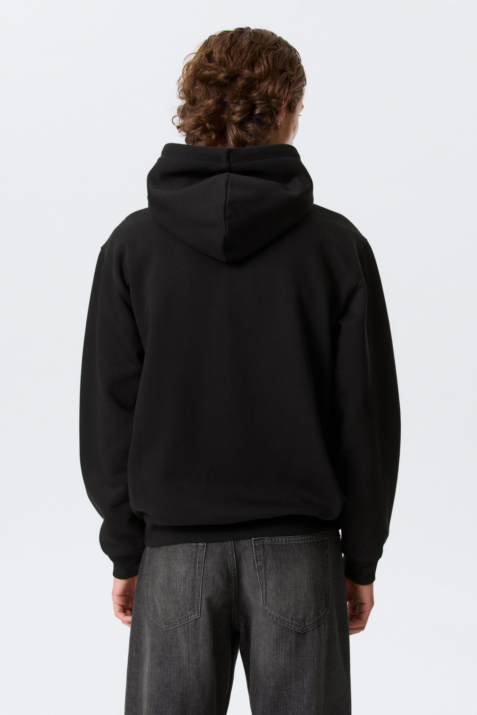 Klassisk Zip Hoodie - Sort/Gråmeleret - 7