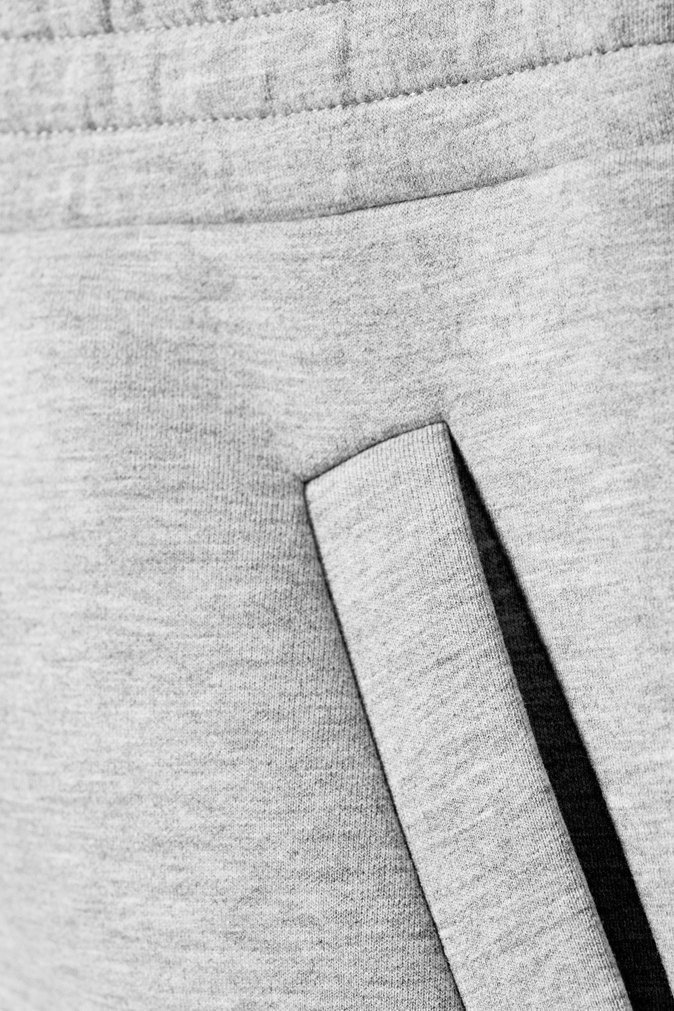 Grey Melange - Relaxed Barrel Leg Scuba Sweatpants - 5