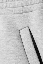 Grey Melange - Relaxed Barrel Leg Scuba Sweatpants - 5