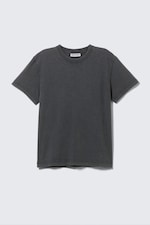 Washed Black - Shrunken Short-Sleeved Cotton T-shirt - 2