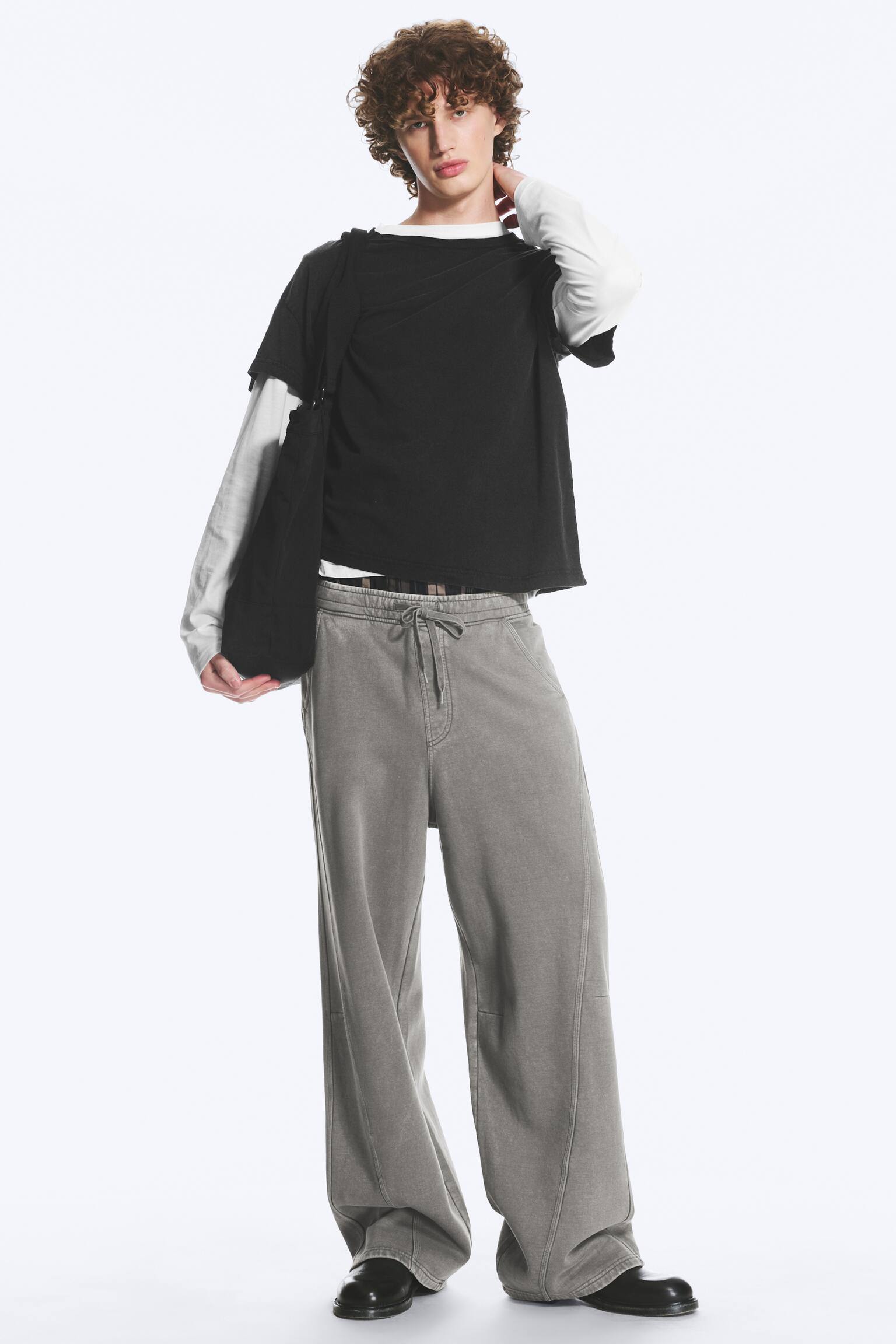 Pantalon de jogging décontracté - Gris délavé - 1