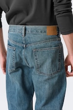 Second Blue - Medium Blue - Space Mid Rise Relaxed Straight Leg Jeans - 4