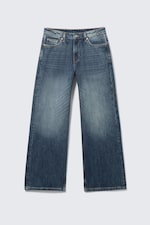 Blue Hymn - Medium Blue - Missy Low Rise Loose Straight Leg Jeans - 5