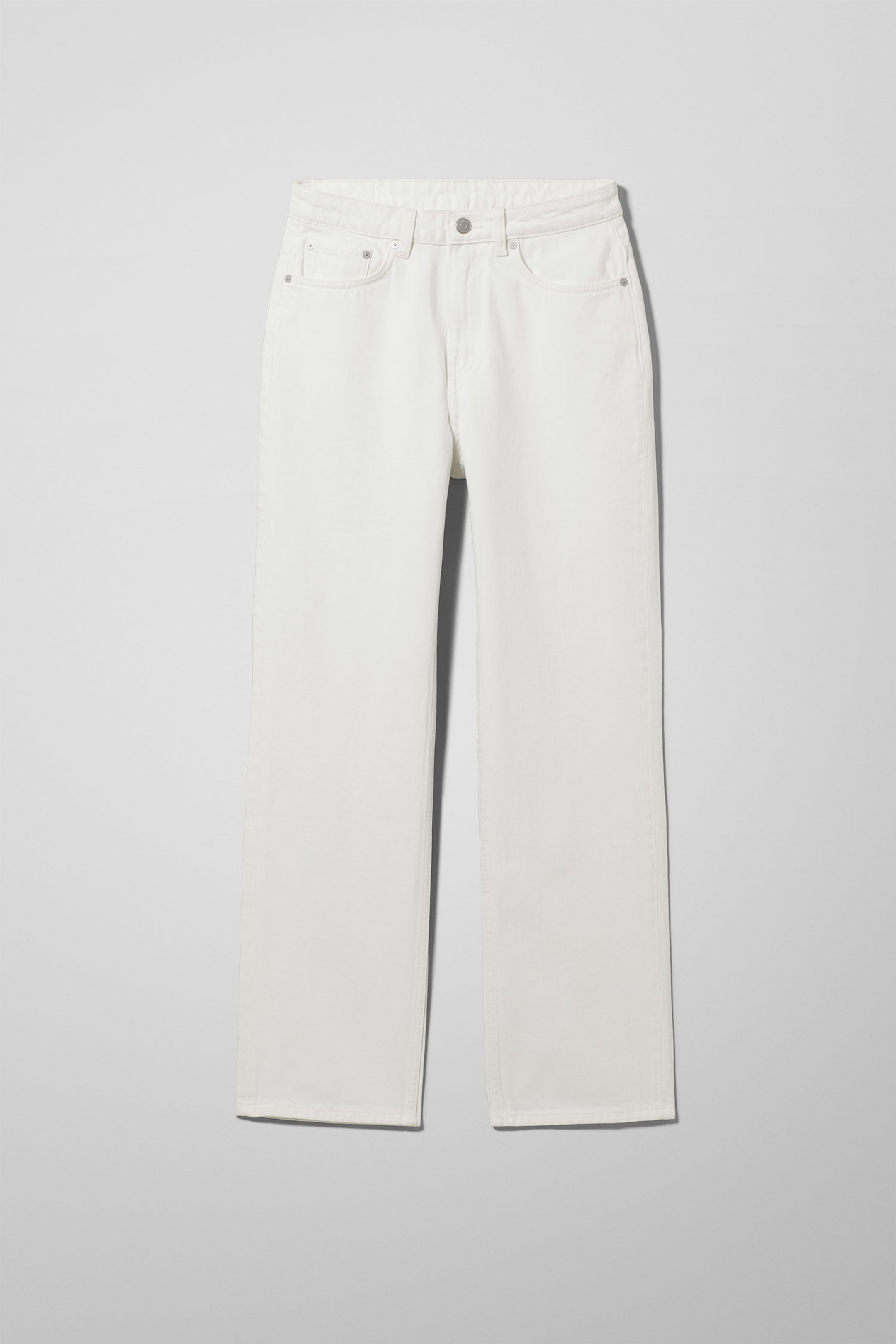 White - Voyage Jeans mit hohem Bund und geradem Bein - 0