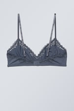 Dusty blue - Cleo triangle bralette - 1