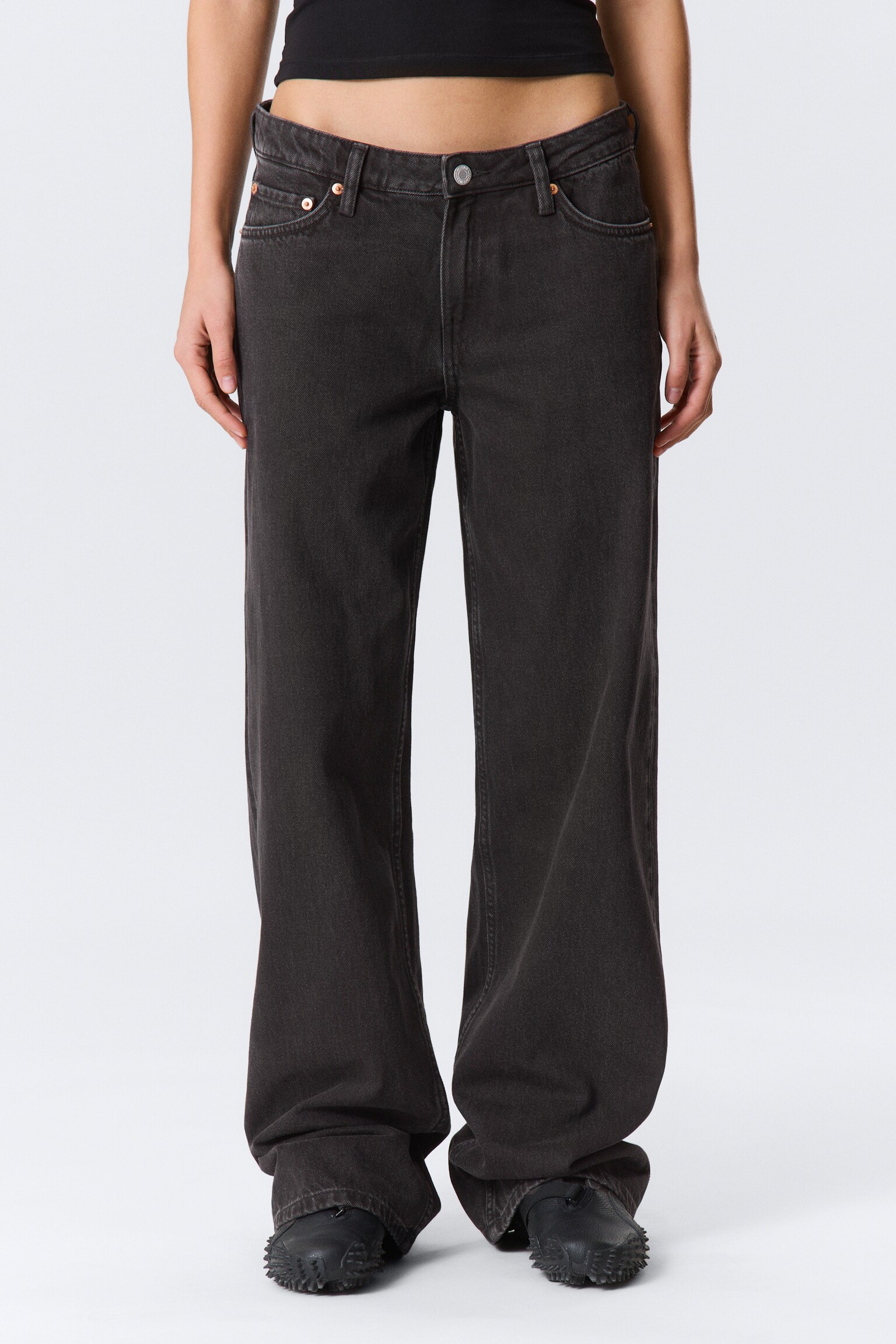 Ample Low Rise Loose Wide Leg Jeans - Ink Black - Black/Baltic Blue - Dark Blue/Blue One - Medium Blue/Risso Black - Black/Mine Grey - Dark Grey/Gasoline Blue - Medium Blue/Blue Stream - Medium Blue/Snow Blue - Light Blue/Deep Sea Blue - Dark Blue/Lake Blue - Dark Blue/Lip Blue - Light Blue/Mine Blue - Medium Blue - 4