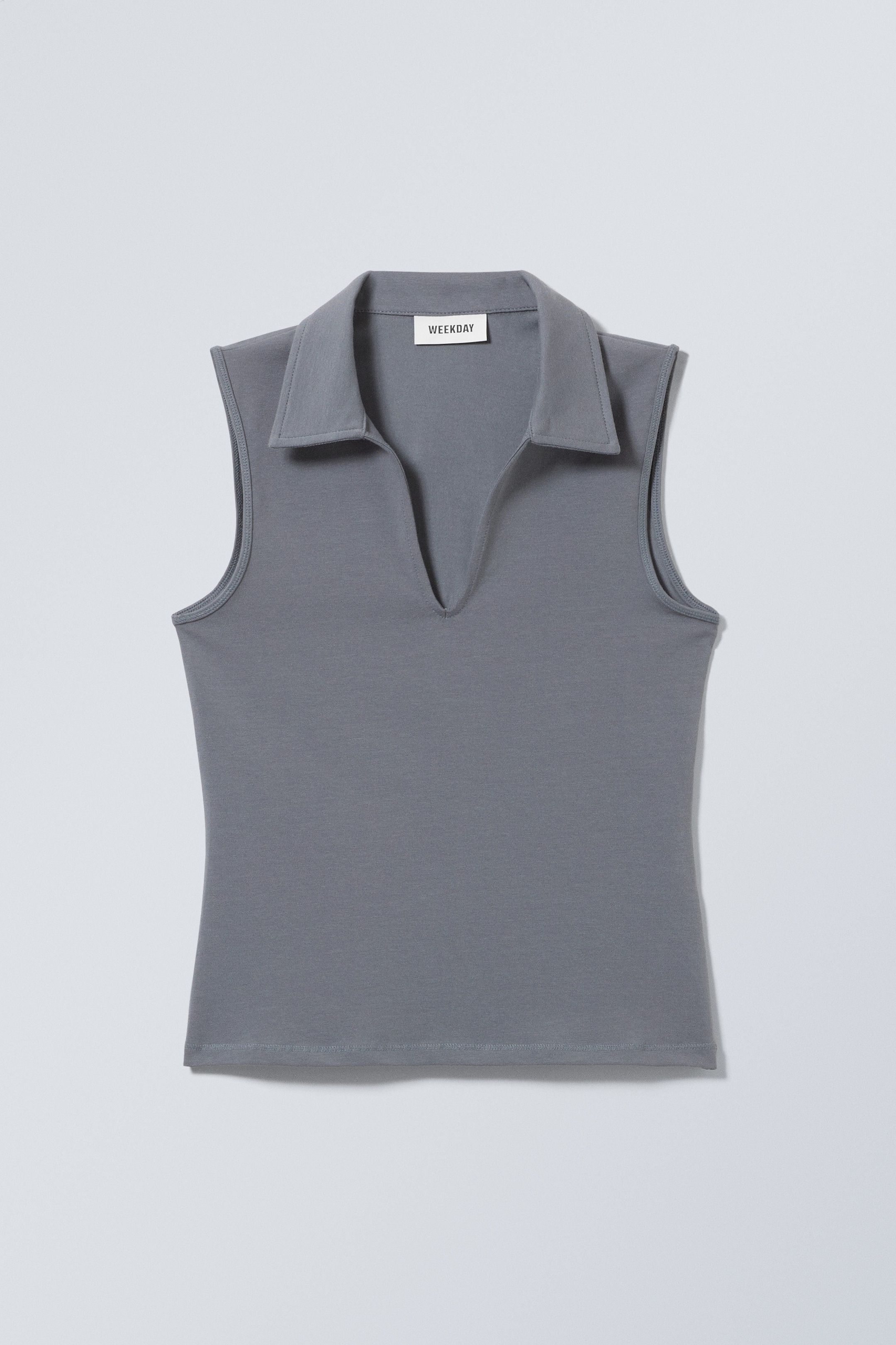 Dark Grey - Phoebe Polo Top - 0