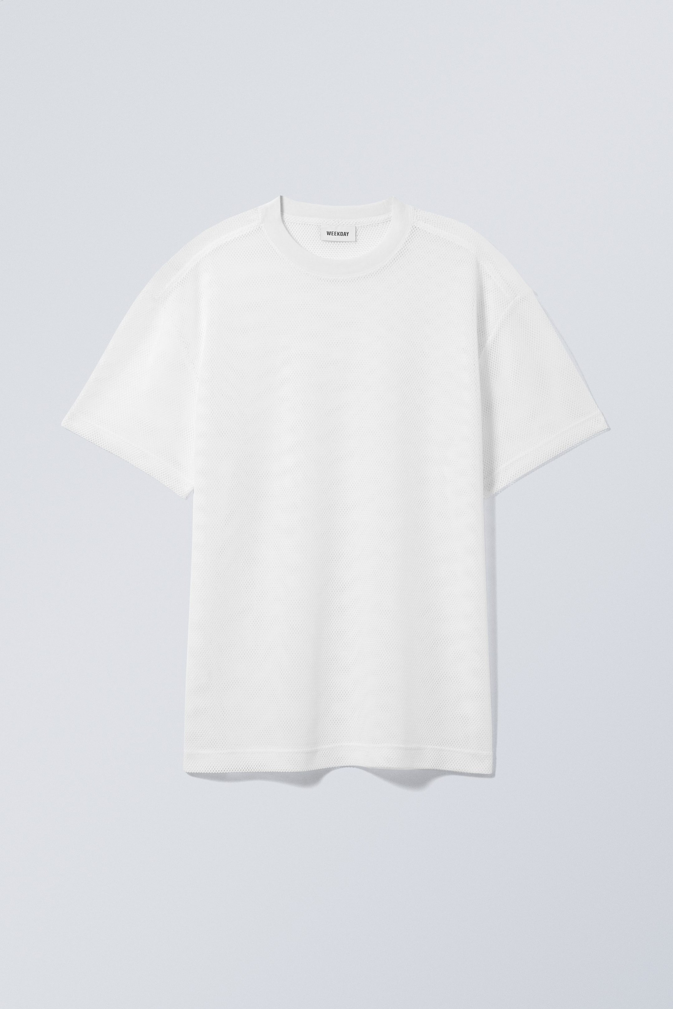 White - Oversized Mesh T-Shirt - 0