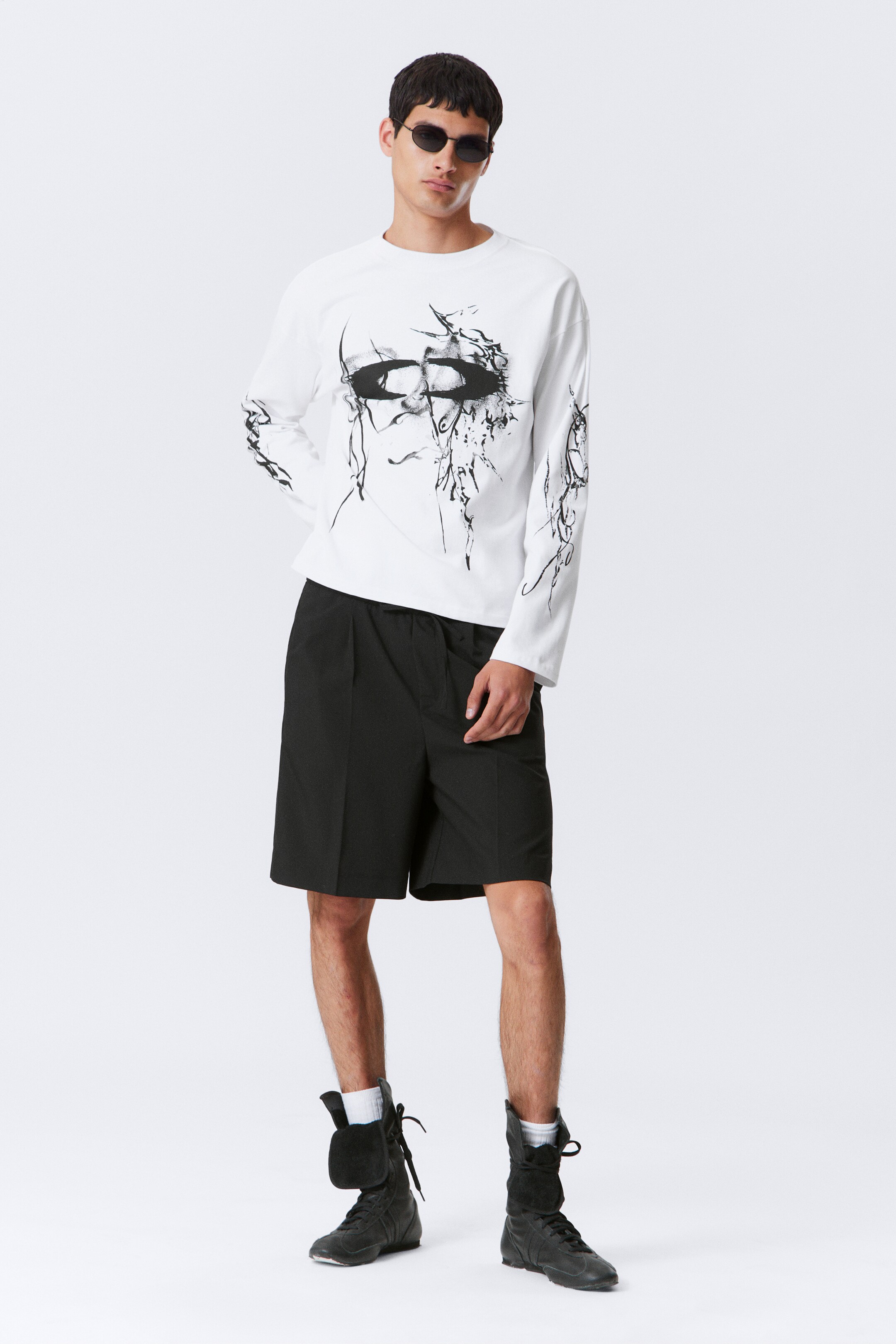 Visualizza immagine più grande: T-shirt Great boxy a maniche lunghe con grafica - Bianco - Big Mess - UOMO | H&M IT 2