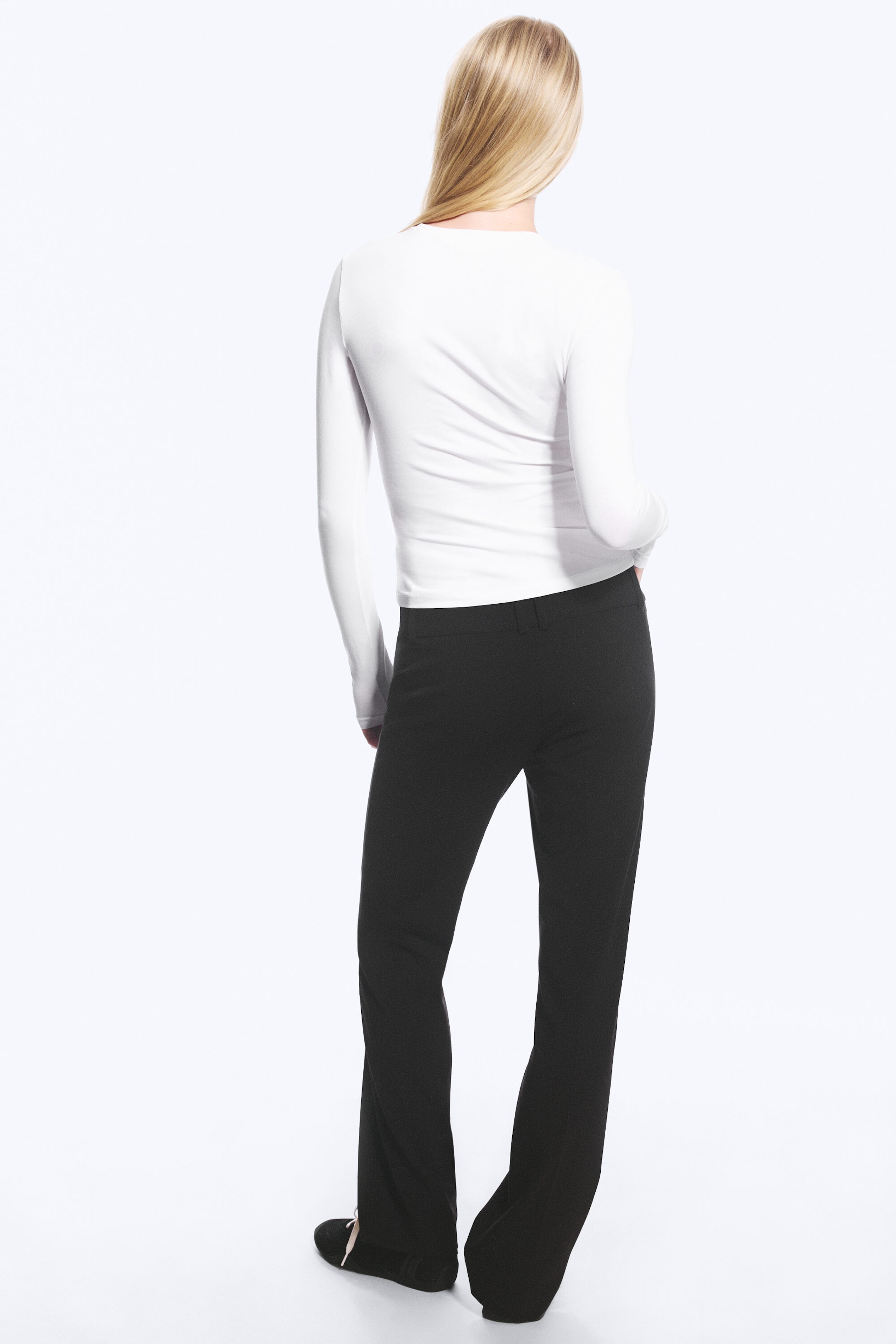White - Slim Fitted Long Sleeve - 2