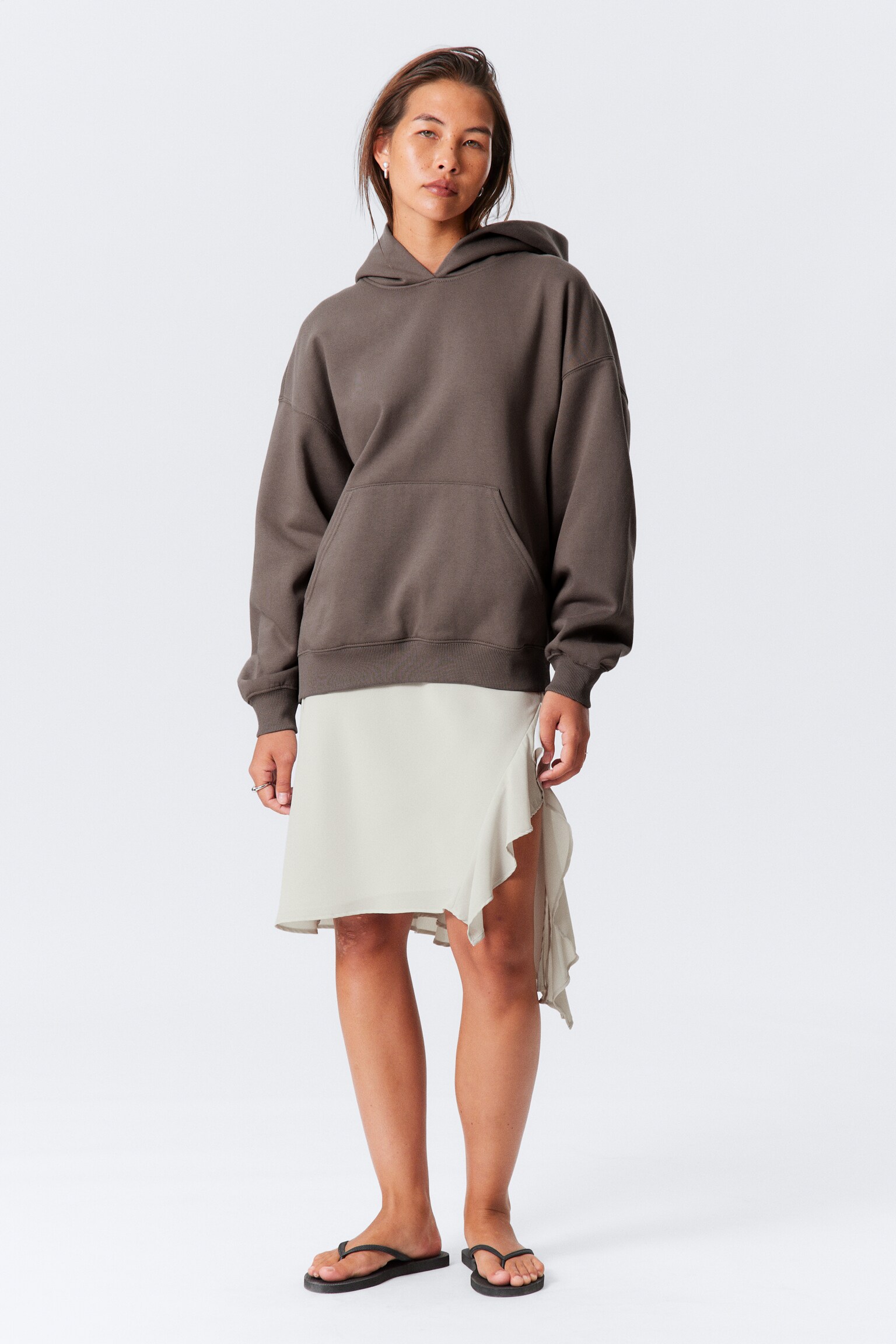 Oversized Heavyweight Hoodie - Dark Mole/Sötétkék/Black/Mosott piros/Light Grey Melange - 3