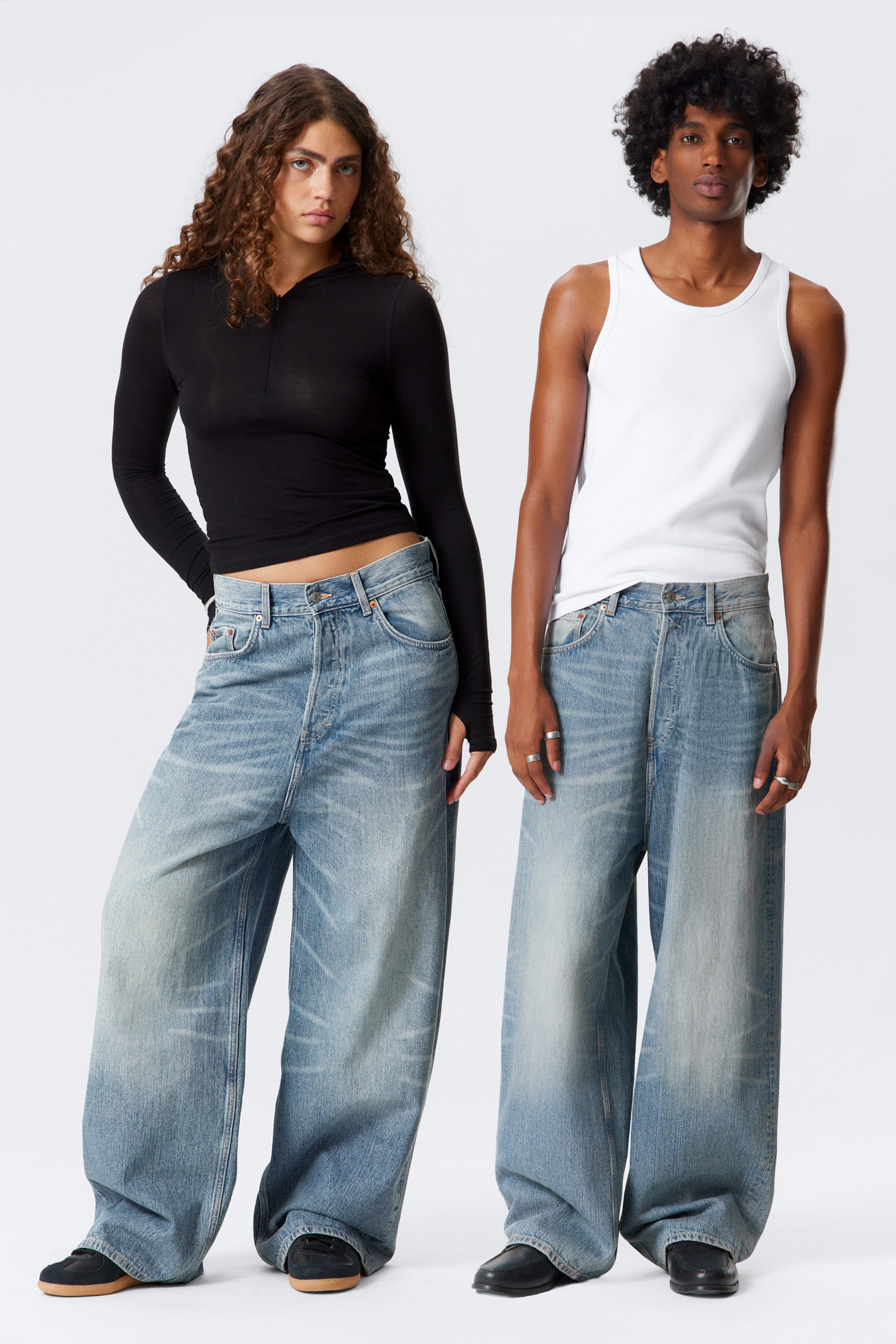 Blue Stream - Astro Loose Extra Baggy Leg Jeans - 1