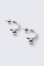 Silver - Half-Hoop Earrings - 0
